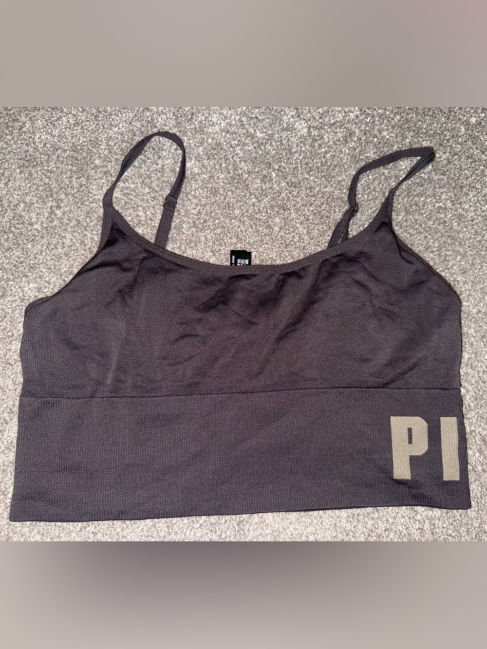 PINK Dark Grey Sports Bra